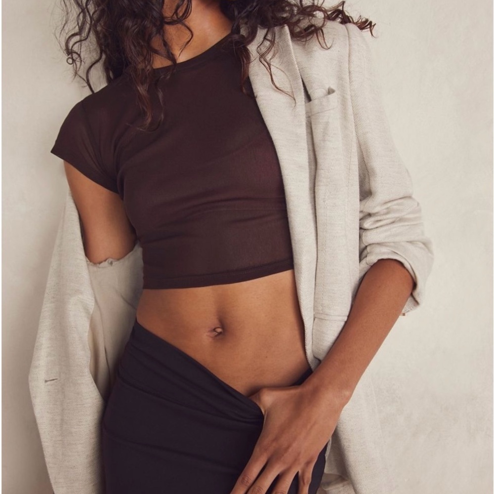 Free People Black Mini Skirt